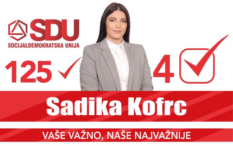 Sadika Kofrc, është kandidate nga radhet e SDU që po garon për deputete (4) në Parlamentin e Republikës së Kosovës! Sadika Kofrc, është kandidate nga radhet e SDU që po garon për deputete (4) në Parlamentin e Republikës së Kosovës!