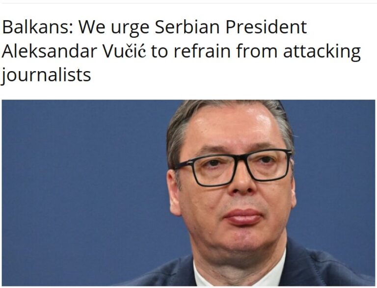 Bruksel, EFJ: Ballkan: Presidenti serb Aleksandar Vuçiç abuzoi verbalisht me gazetarët në të gjithë rajonin Bruksel, EFJ: Ballkan: Presidenti serb Aleksandar Vuçiç abuzoi verbalisht me gazetarët në të gjithë rajonin