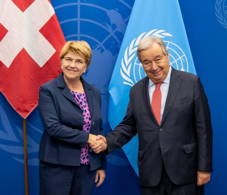 Sekretari i Përgjithshëm OKB-së Guterres takon Presidente e Konfederatës Zvicerane znj.Viola Amherd Sekretari i Përgjithshëm OKB-së Guterres takon Presidente e Konfederatës Zvicerane znj.Viola Amherd